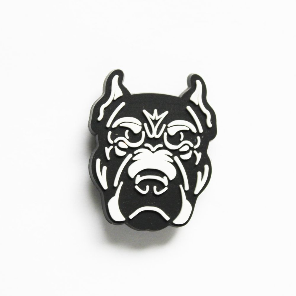 Black and White Dog Croc Charm